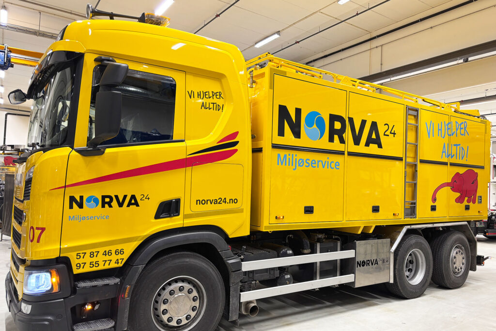 Norva24 Vest AS sin renoverte mobile avvanner. Denne avvanneren er nå på sitt tredje chassis.